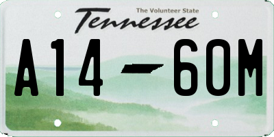 TN license plate A1460M