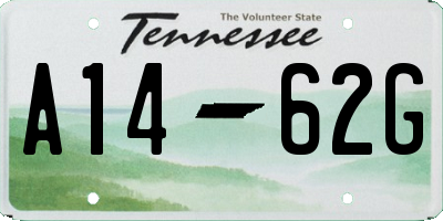 TN license plate A1462G