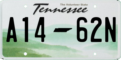 TN license plate A1462N