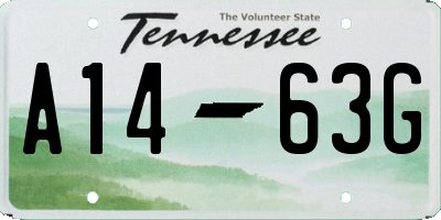 TN license plate A1463G