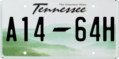 TN license plate A1464H