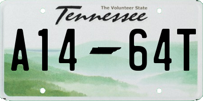 TN license plate A1464T