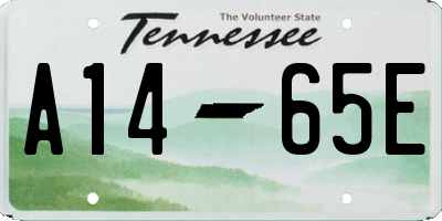 TN license plate A1465E