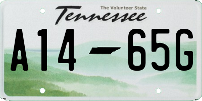 TN license plate A1465G