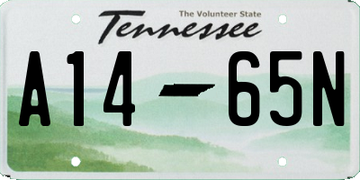 TN license plate A1465N