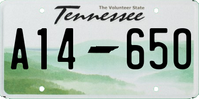 TN license plate A1465O