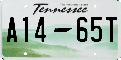 TN license plate A1465T