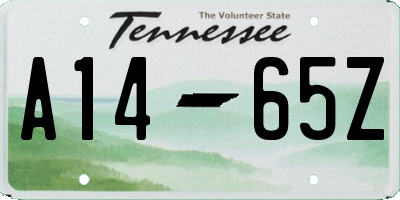 TN license plate A1465Z