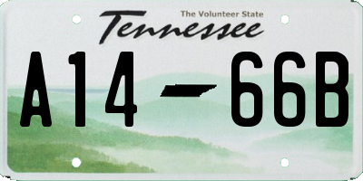 TN license plate A1466B