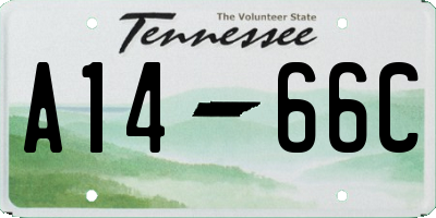 TN license plate A1466C