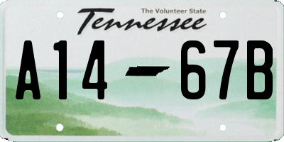 TN license plate A1467B