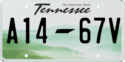 TN license plate A1467V