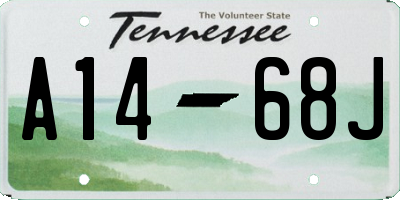 TN license plate A1468J