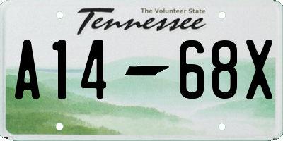 TN license plate A1468X