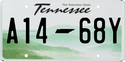 TN license plate A1468Y