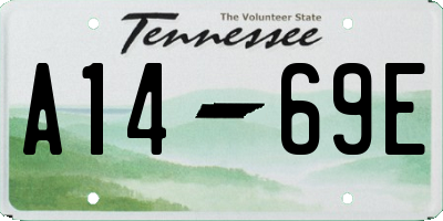 TN license plate A1469E