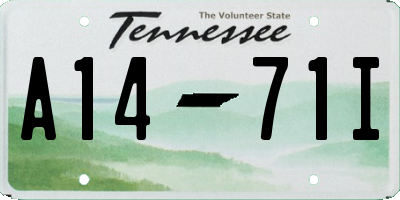 TN license plate A1471I