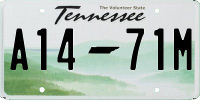 TN license plate A1471M