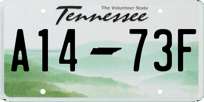 TN license plate A1473F