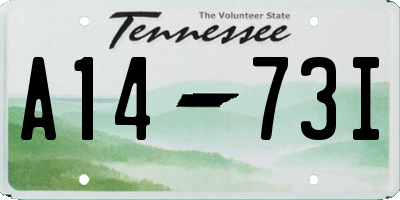 TN license plate A1473I