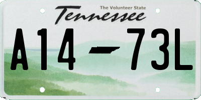 TN license plate A1473L