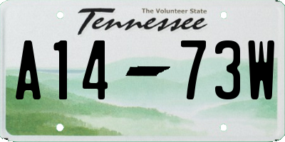 TN license plate A1473W