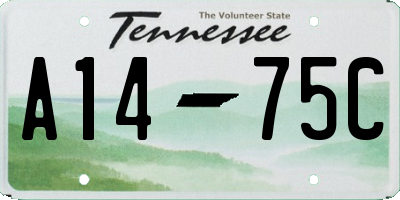 TN license plate A1475C