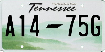 TN license plate A1475G