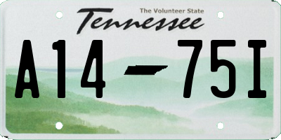 TN license plate A1475I