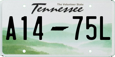 TN license plate A1475L