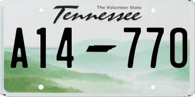 TN license plate A1477O