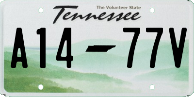 TN license plate A1477V
