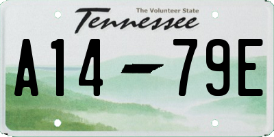 TN license plate A1479E