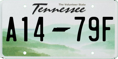 TN license plate A1479F