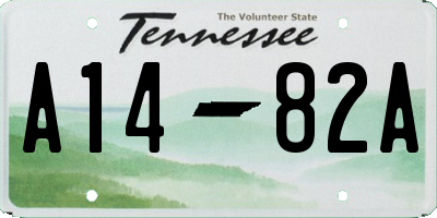 TN license plate A1482A