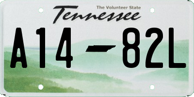 TN license plate A1482L