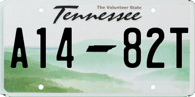 TN license plate A1482T