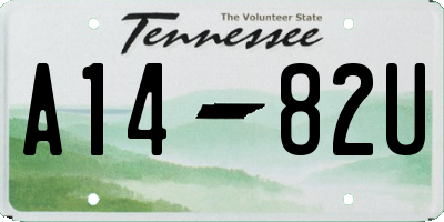 TN license plate A1482U