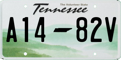 TN license plate A1482V