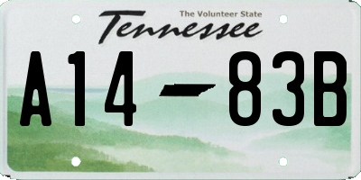 TN license plate A1483B