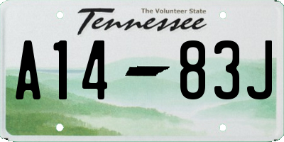 TN license plate A1483J