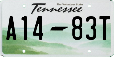 TN license plate A1483T