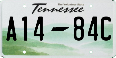 TN license plate A1484C