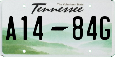 TN license plate A1484G