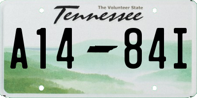 TN license plate A1484I