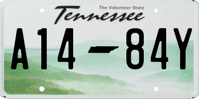 TN license plate A1484Y