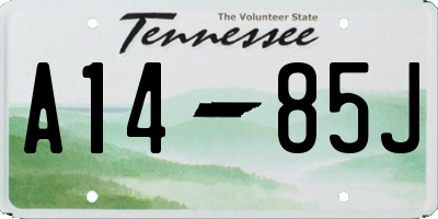 TN license plate A1485J