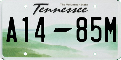 TN license plate A1485M