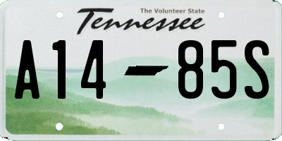 TN license plate A1485S