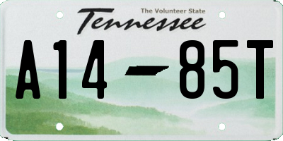 TN license plate A1485T